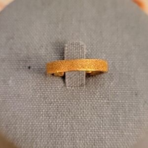 Glitter Stardust Brass Wedding Band Size 9